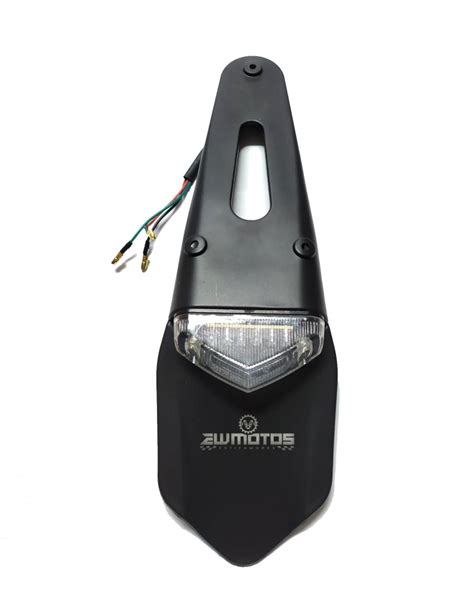 Suporte Matr Cula Farolim Led Preto E Vidro Branco Homologado