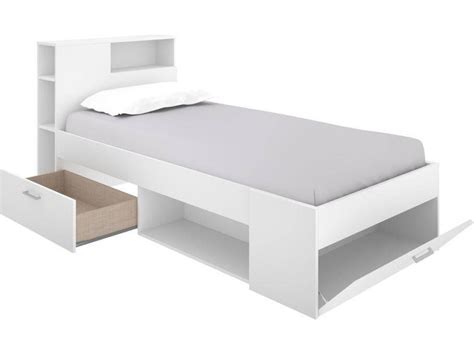 Cama Cl Ssica Leandre Vente Unique Branco Aglomerado E Derivados De