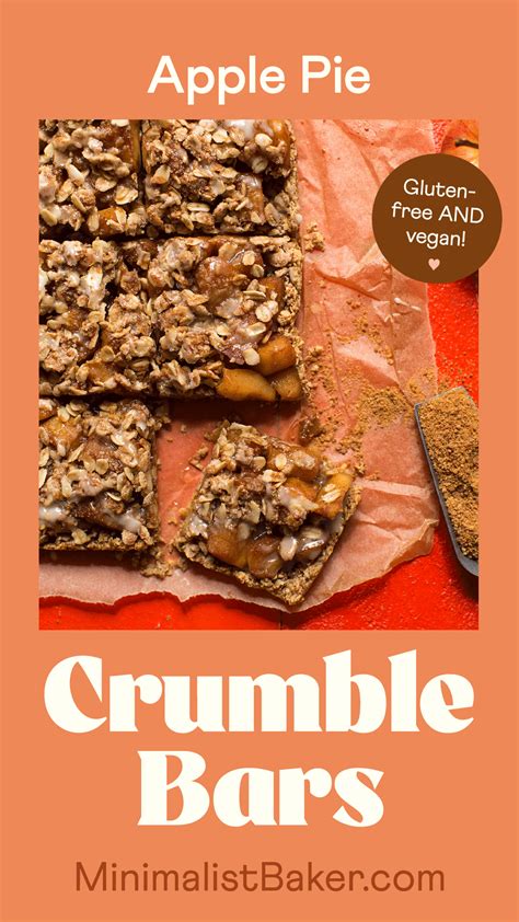 Vegan And GF Apple Pie Crumble Bars Minimalist Baker Recipes