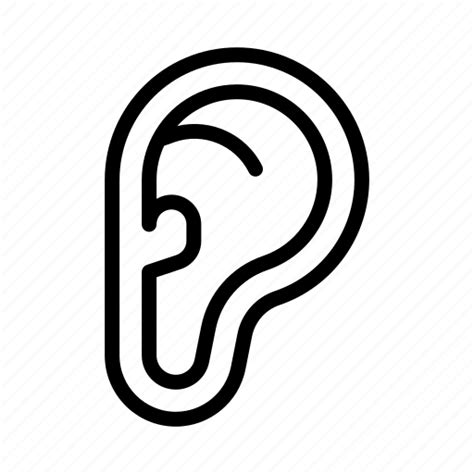 Ear Listen Sense Hear Anatomy Icon Download On Iconfinder