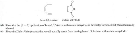 Solved A Sketch The Pi Molecular Orbitals Of Hexa 1 3 5 Trie