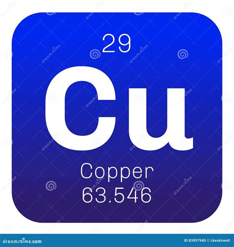 Copper Chemical Element Stock Vector Illustration Of Properties