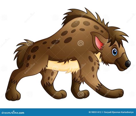 Funny hyena cartoon stock vector. Illustration of posing - 98551412