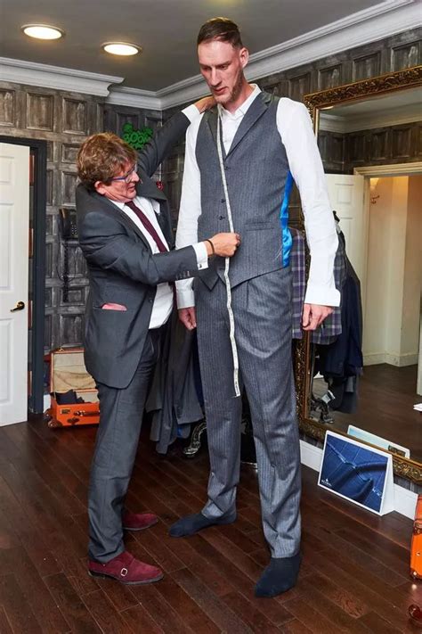 Britains Tallest Man Gets First Ever Suit With Twice As Much Fabric