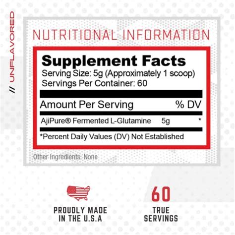 Purus Labs Foundation Series Glutamine Pure Fermented L Glutamine