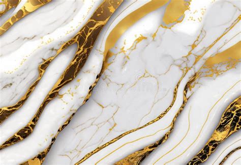 Creative Texture Of White Marble With Gold Veins Artistic Paint