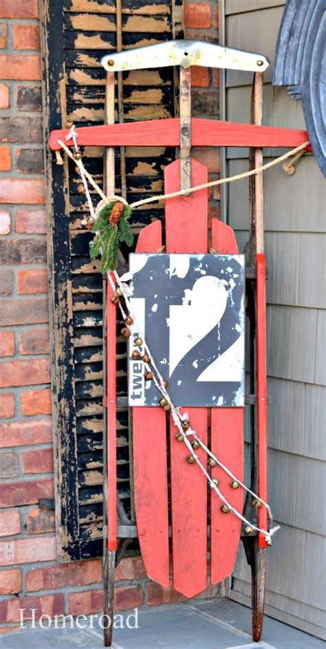 How To Decorate A Vintage Sled Vintage Sled Christmas Decor Diy