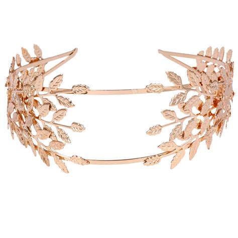 Leaf Goddess Greek Headband Roman Bridal Wedding Headpiece Gold Branch