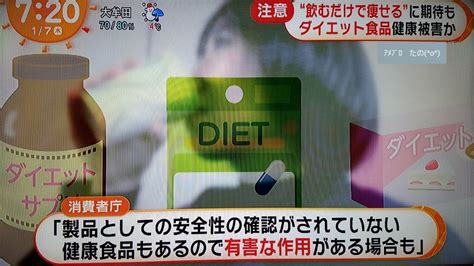 ダイエット食品やサプリメントで健康被害も たのoさんのﾌﾞﾛｸﾞ