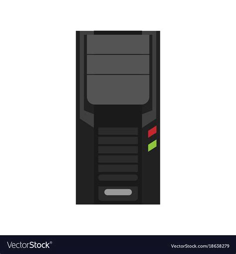 Computer Case Icon Pc Desktop Tower Technology Vector Image