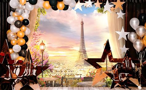 Amazon Yieldeer Paris Eiffel Tower Backdrop X Ft Polyester City