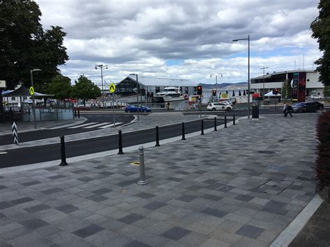 Recycled Glass Used Around Hobart City Island Block And Paving