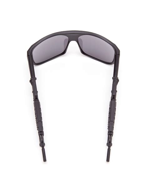 Jeremy Scott Machine Gun Wraparound Sunglasses In Black Lyst