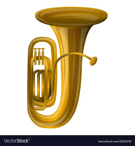 Trombone icon cartoon style Royalty Free Vector Image