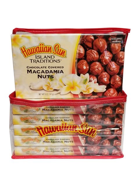 Hawaiian Sun Island Traditions Chocolate Covered Macadamia Nuts 6 Pack ...