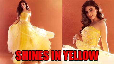 Mouni Roy Glows Like Diamond In Yellow Gown Fans Love It Iwmbuzz