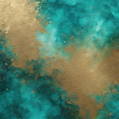 Premium Photo Shimmering Teal Watercolor Textured Background