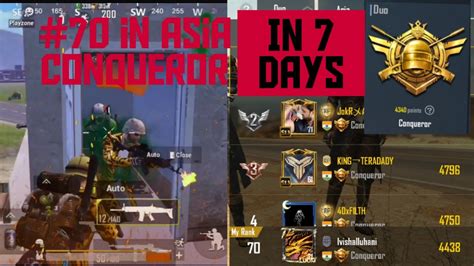 Conqueror In Asia Duo Tpp In Just 7 Days 1 Vs 4 Clutches Low And