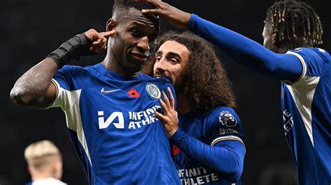 Tottenham 1 4 Chelsea Late Nicolas Jackson Hat Trick Earns Blues Hard