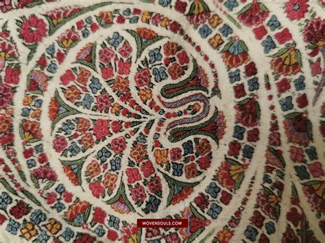 1395 Antique Kashmir Amlikar Rumal Shawl Mughal Period Not For Sale