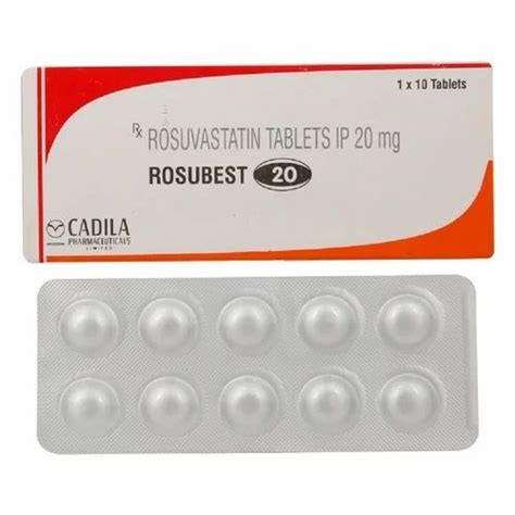 Rosubest 20mg Rosuvastatin Tablets At Rs 162strip Rosuvastatin