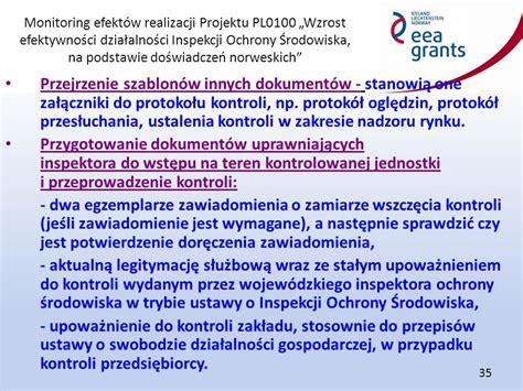 Monitoring efektów realizacji Projektu PL0100 Wzrost efektywności