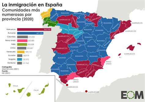 El Mapa De La Inmigraci N En Espa A Por Provincias Mapas De El Orden