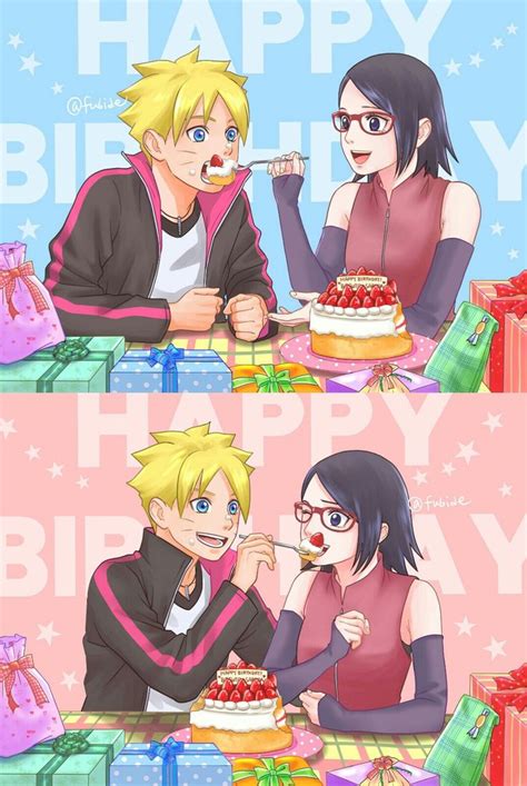 Happy Birthday Boruto And Sarada アニメ ボルト サスケ サクラ アニメ