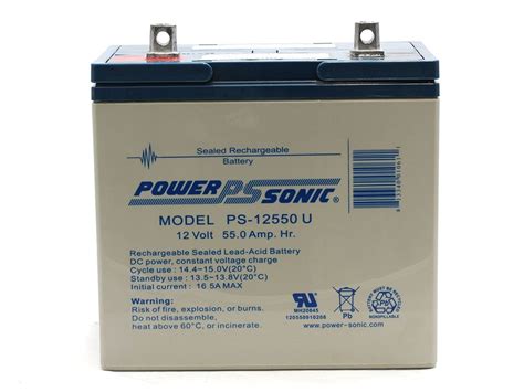 Power Sonic AGM General Purpose PS 12550 55Ah 12V Rechargeable Sealed