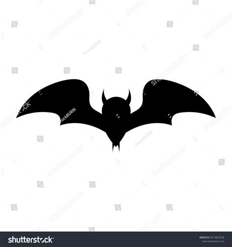 Cartoon Bat Scary Vector Illustration Halloween Stock Vector (Royalty ...