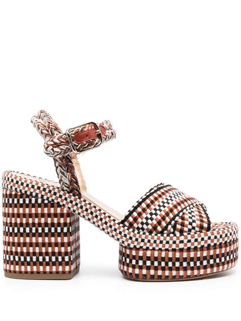 Chlo Odina Mm Raffia Sandals Farfetch