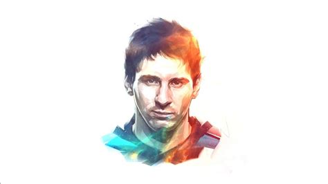 Lionel Messi Artwork In White Background Hd Messi Wallpapers Hd