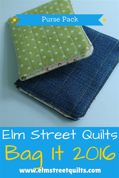 Bag It Purse Pack Elm Street Quilts