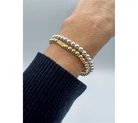 Maemarie Wraps 4mm Two Tone Duet Bracelet Sterling Silver