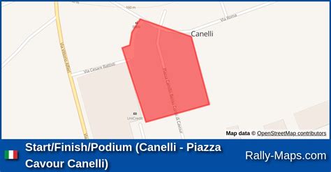 Start Finish Podium Canelli Piazza Cavour Canelli Stage Map Rally