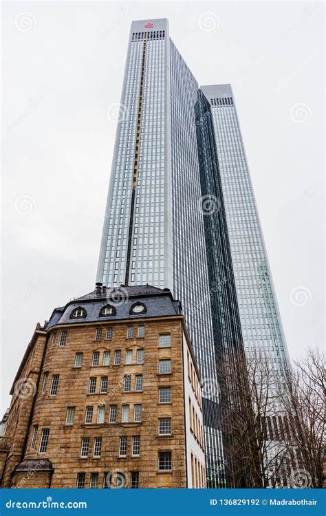 Trianon Tower With A Historic Building In Front In Frankfurt Am Main