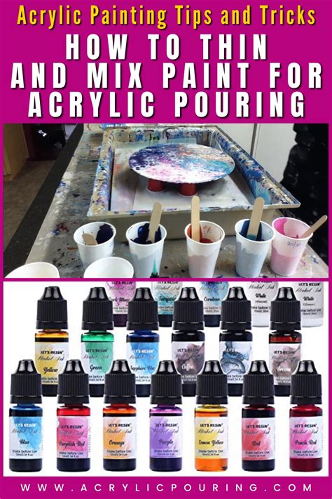 How To Thin And Mix Paint For Acrylic Pouring Perfect Consistency