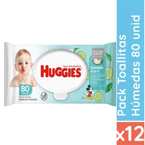 Toallitas Húmedas Huggies One Done 80 Unid x12 Aseo por mayor