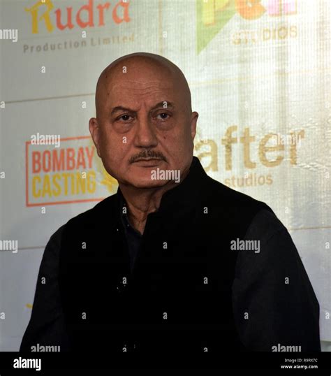 Actor Anupam Kher Seen During The Trailer Launch Of Upcoming Political