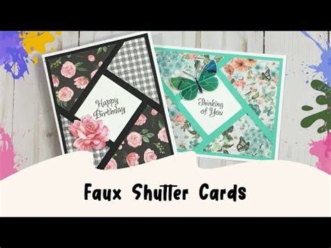 EASY FAUX SHUTTER CARDS WITH DOLLAR TREE STICKERS YouTube Trifold