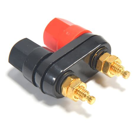 Qualidade Banana Plugues Casal Terminais Vermelho Preto Conector