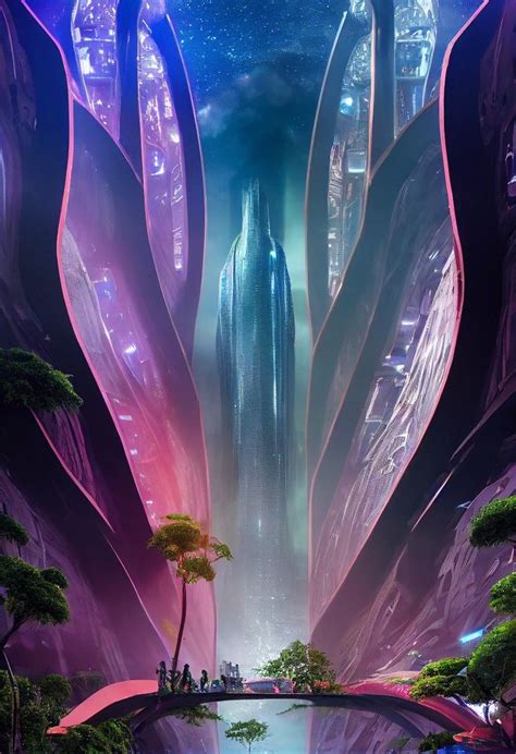 Rose Distract Sci Fi Green City In Futuristic City Fantasy