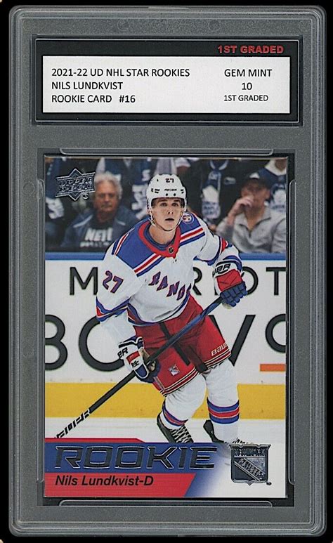 Nils Lundkvist Upper Deck Ud Star Hockey St Graded Rookie