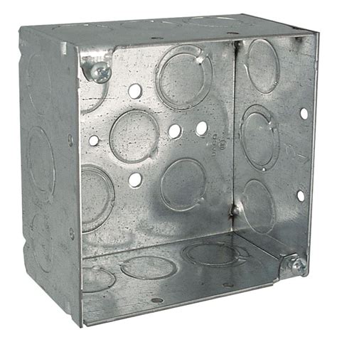 Raco 4 In Square Welded Box 2 18 Deep With 12 And 34 In Tkos 25