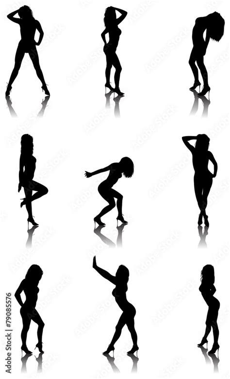 Silhouette Sexy Girl Stock Vector Adobe Stock