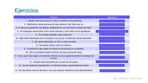 Terapia Cognitivo Conductual Pensamientos Autom Ticos Ppt