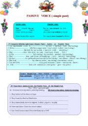 Passive Voice Simple Past And Its Different Exercises Esl