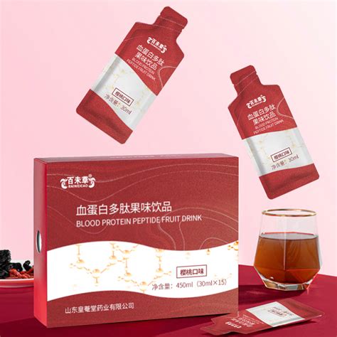 Factory Fda Haccp Certified Blood Protein Peptide Juice Drink Oem Odm