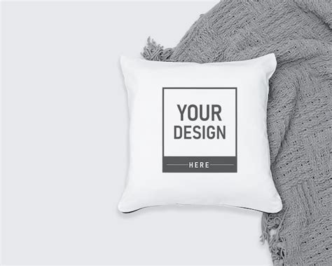 Premium Psd Psd Square White Pillow Mockup