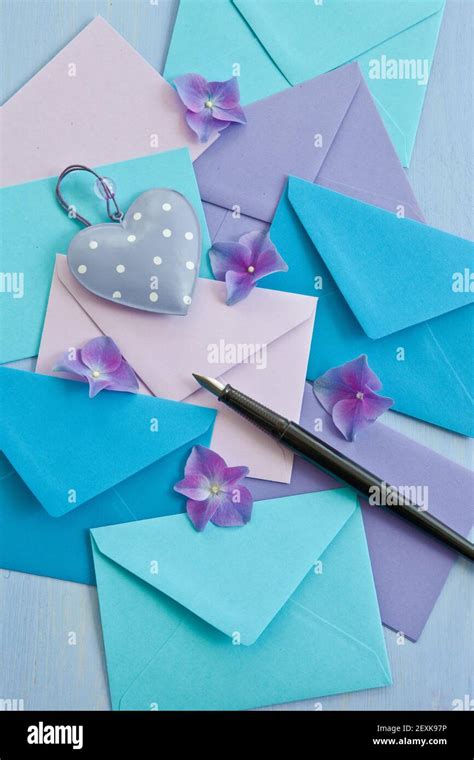 Blue Envelopes Hi Res Stock Photography And Images Alamy